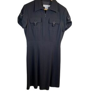 Nine West Women's Dress Size 8 Short Sleeve Casual Formal‎ Black